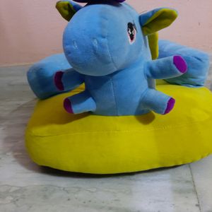 lSoft Plush Cushion/ Baby Sofa Seat/Unicorn/yellow