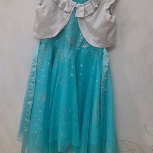 Frozen Theme Blue Dress