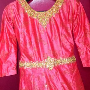 Heavy Pink Ethnic Gown