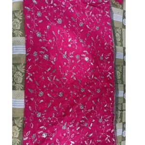 Party Wear Rani CoLor Gown With Heavy Duptta  Pant