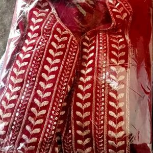 Maroon Anarkali Kurthi Set