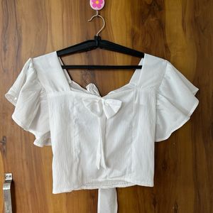 White Top With Bow