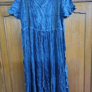 Blue Cotton Kurti