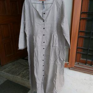 Black White Kurta