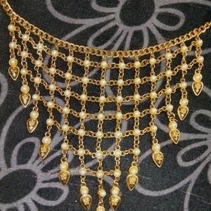 Heavy Long Necklace Golden Colour