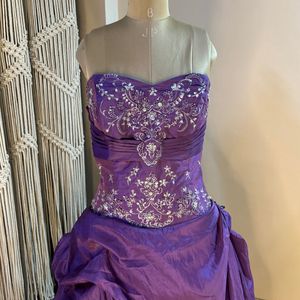 Purple Heavy Embellished Gown