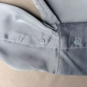 Premium MADAME Grey Silk Baggy Shirt