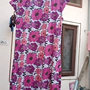 Floral Long Tshirt+ Top Tunic For Women