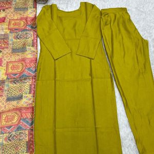 Pant Kurti With Dupatta