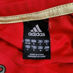 Original Adidas Rugby Red Tshirt, Size: S.