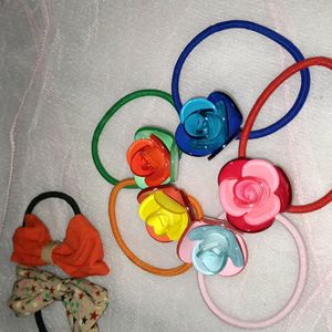 Flower And Bow Rubber Bands