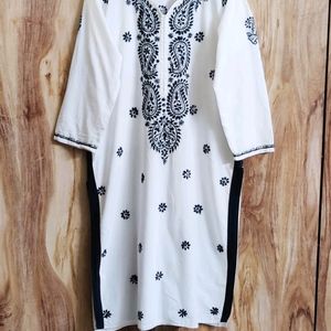 Black Chikankari Work Kurti Size-46