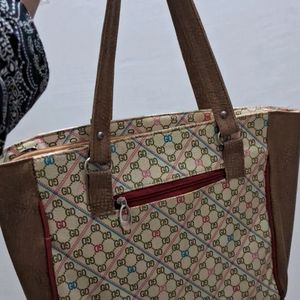 Beige handheld Handbag