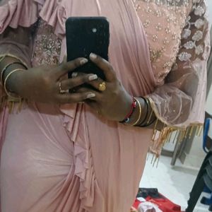 1 Min Saree With Heavy Maggam Work Blouse