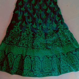 Green 💚 Net Embroidery Lehenga Blouse Dupatta