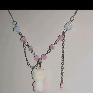 KAWAI PINK HELLO KITTY NECKLACE