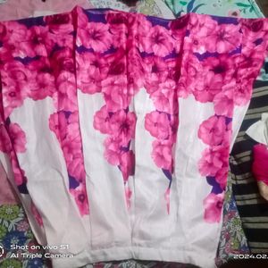 Pink N White Skirt With Top