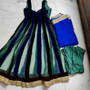 Net And Velvet Anarkali