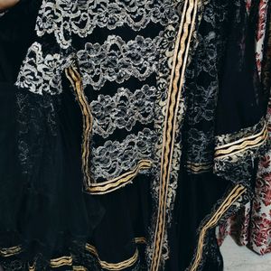 Black And Golden Lehenga