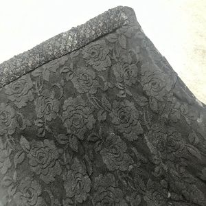 black lacy sequin tube top y2k