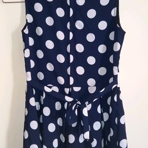 Polka Dots Flared Frock With Coat