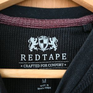 Redtape Black Full Tshirt