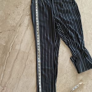 Black / White Stripes Trousers