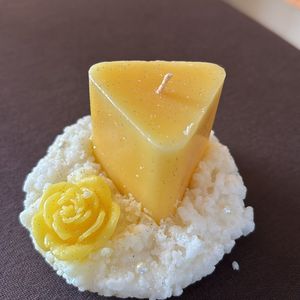 Yellow Rose Candle