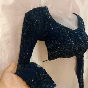 Sexy Backless Sequin Heavy Partywear Blouse