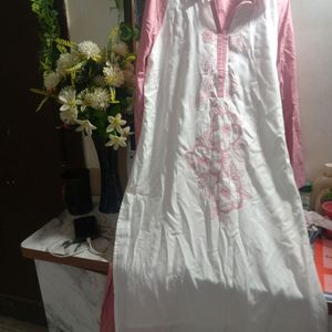 New Kurti Light Pink And White