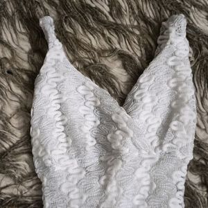 White Ethereal Mermaid Dress Top