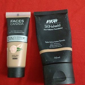 Faces Canada Foundation & Nykaa Skin Shield