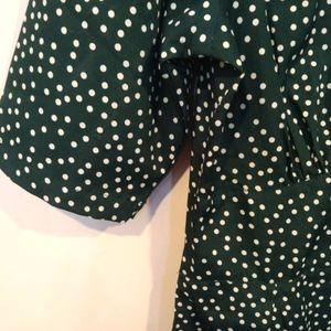 PlusS Green Polka Dot Dress(Women)