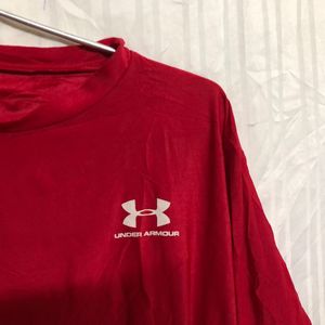 Under Armour Red Long Sleeve T Shirt