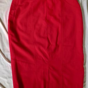 RED PENCIL SKIRT