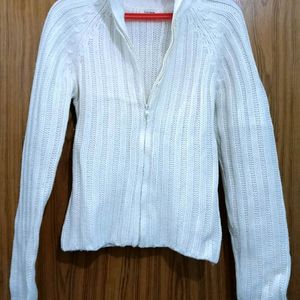 Zipped Knitted Cardigan