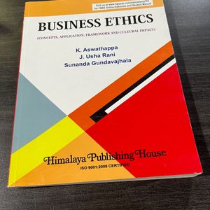 Business Ethics Book By K Ashwathappa