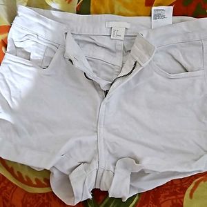 H&M White Denim Shorts