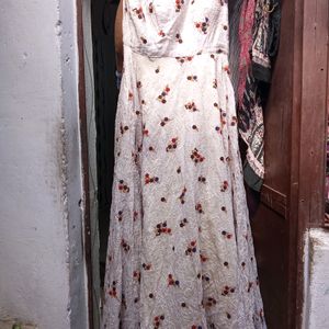 Embroidered Full Ghera Gown