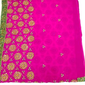 Magenta Pink Saree