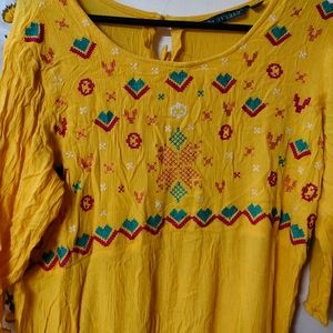 Yellow Kurtha Set