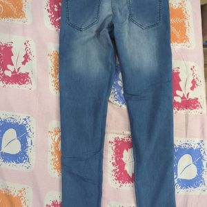 Mast And Harbour Skinny Fit Blue Jeans