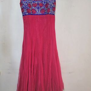 Pink Dress Full Anarakali