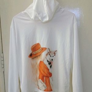 Beautiful Comfortable White Hoddie