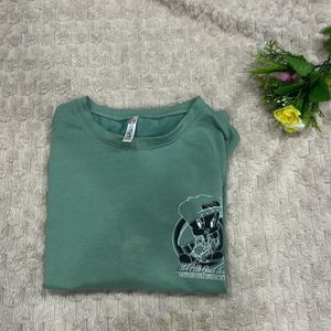 Green Crop Oversize T-shirt