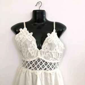 Lacey White Summer Bralette Top