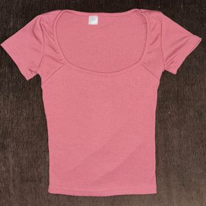 Ribbed Fitted Casual Top