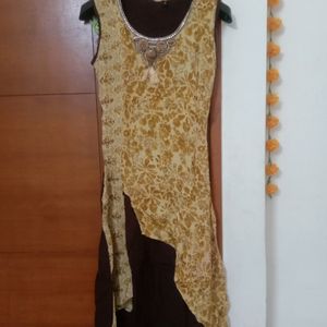 A Line Kurti With Leggings