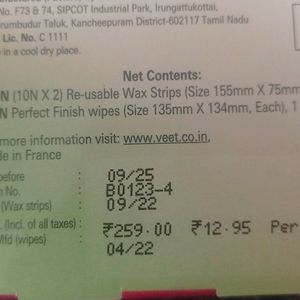 Veet Ready-to-use Full Body Wax Strips