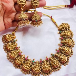 Lakshmi bridal necklace With Jhumka